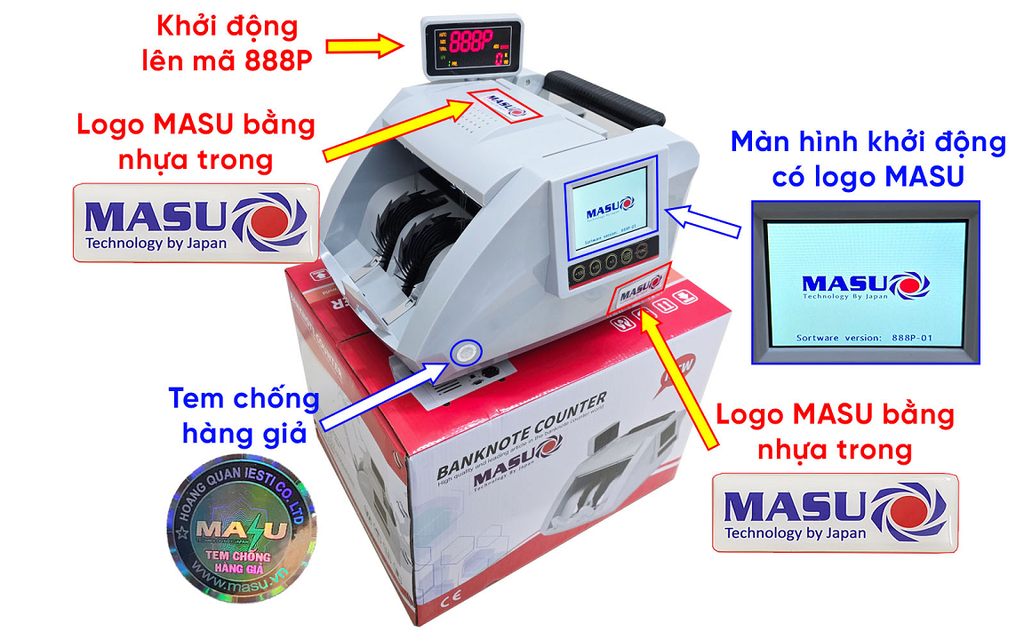 Máy Đếm Tiền Masu 888 Plus