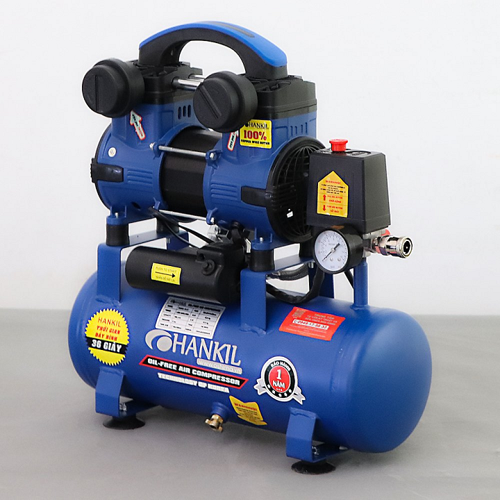 Máy Nén Khí Không Dầu 1.5HP 12L Hankil 12-1.5
