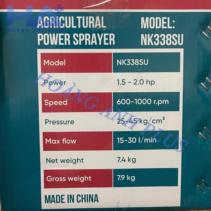 Đầu Phun Xịt Áp Lực Nakawa NK-338SU Piston Sứ 1HP