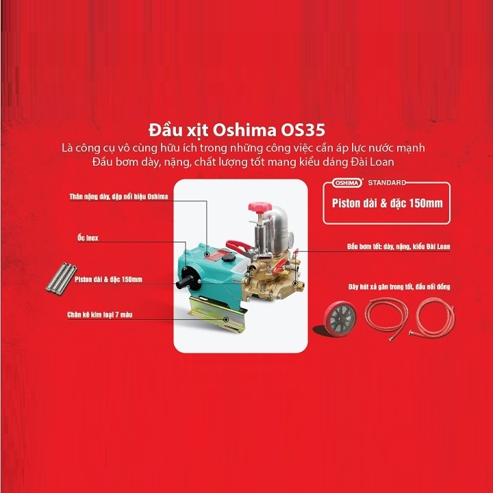 Đầu Xịt Áp Lực Oshima 1HP OS-35