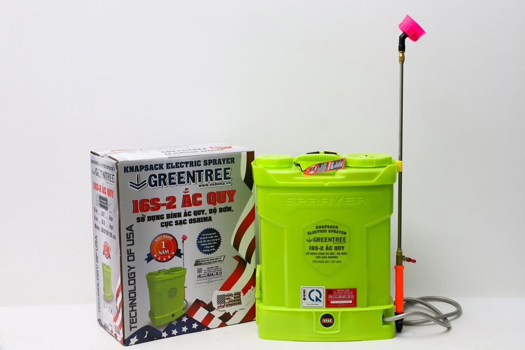 Bình Phun Xịt Điện 16L Greentree 16S-2