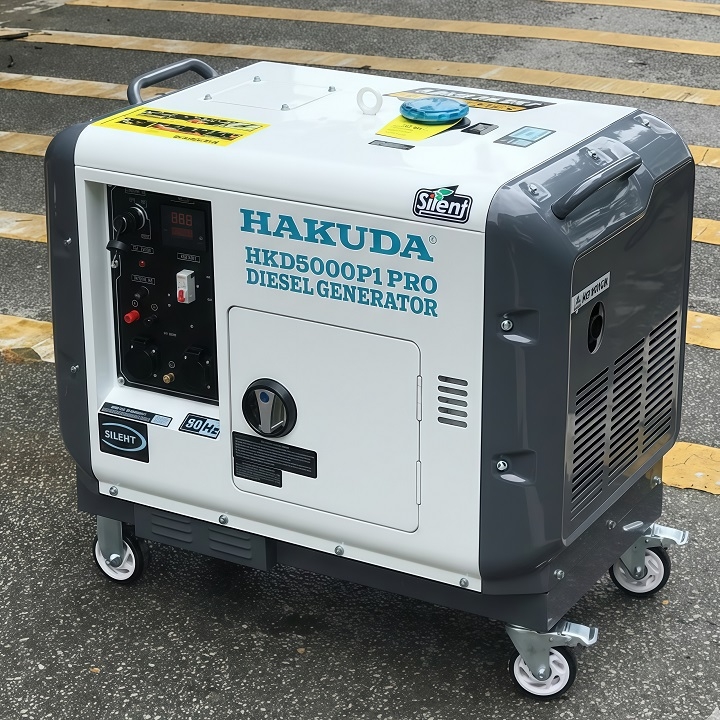 Máy Phát Điện 5KW Chạy Dầu Hakuda HKD5000P1PRO Siêu Cách Âm
