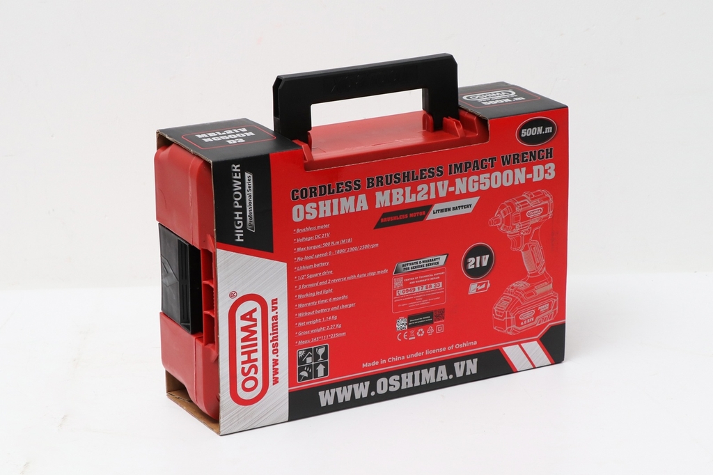 Máy Mở Bu Lông Pin Lithium Oshima MBL21V-NG400N-D1
