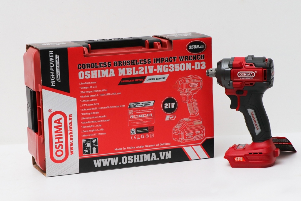 Máy Mở Bu Lông Pin Lithium Oshima MBL21V-NG350N-D3