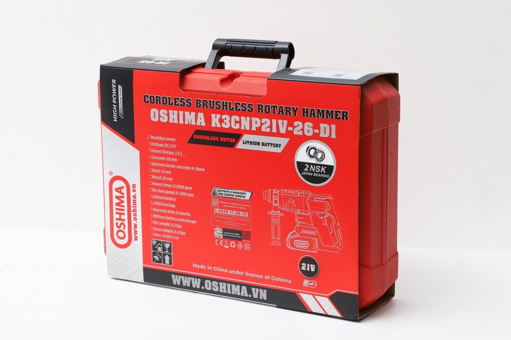 Máy Khoan 3CN Pin Lithium Oshima K3CNP21V-26-D1