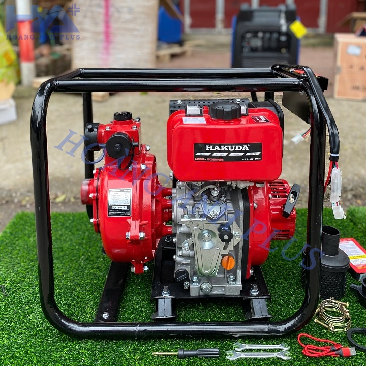Máy Bơm Nước Chạy Dầu Cứu Hoả Hakuda 6.5HP HKD50MBE Đề