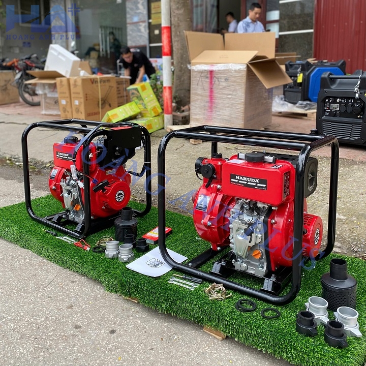 Máy Bơm Nước Chạy Dầu Cứu Hoả Hakuda 6.5HP HKD50MBE Đề
