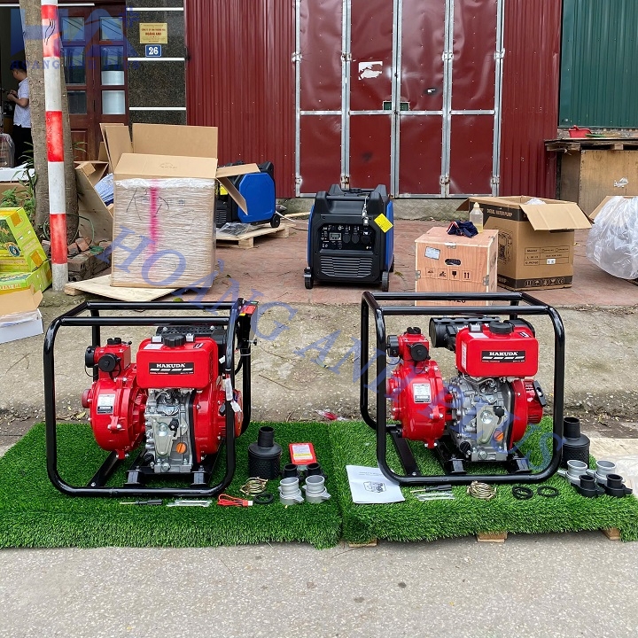Máy Bơm Nước Chạy Dầu Cứu Hoả Hakuda 6.5HP HKD50MBE Đề