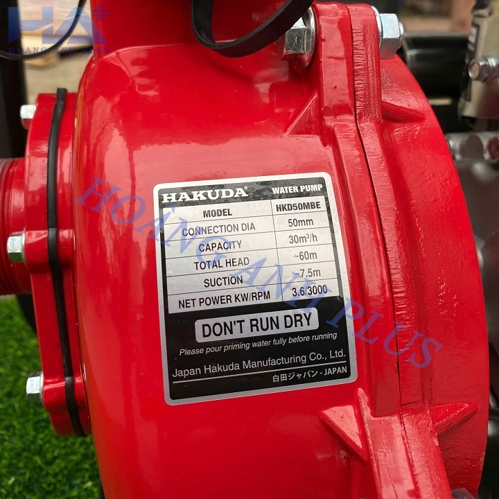 Máy Bơm Nước Chạy Dầu Cứu Hoả Hakuda 6.5HP HKD50MBE Đề