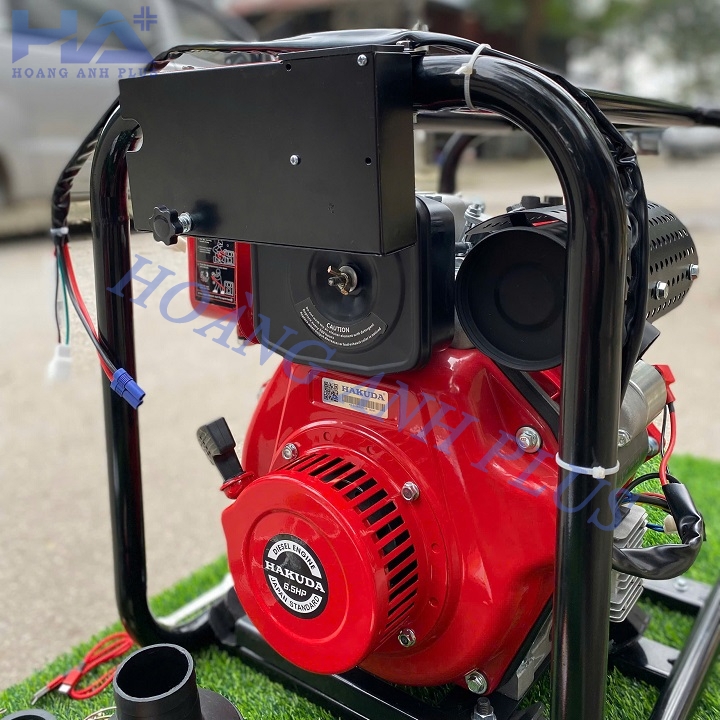 Máy Bơm Nước Chạy Dầu Cứu Hoả Hakuda 6.5HP HKD50MBE Đề
