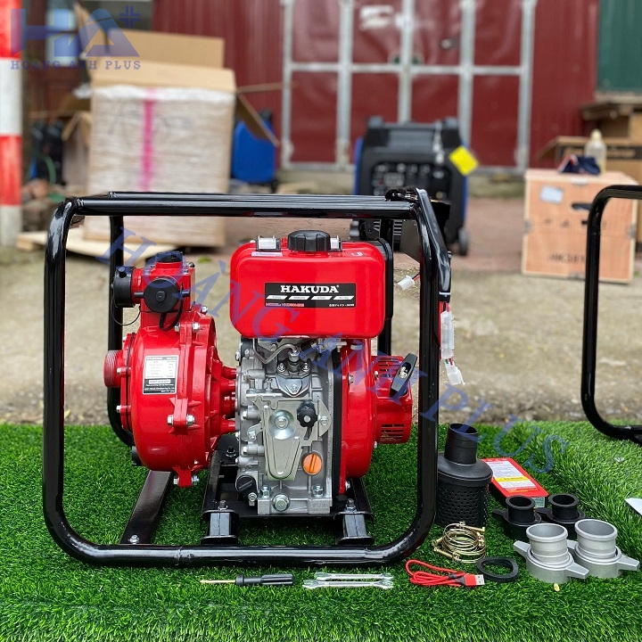 Máy Bơm Nước Chạy Dầu Cứu Hoả Hakuda 6.5HP HKD50MBE Đề