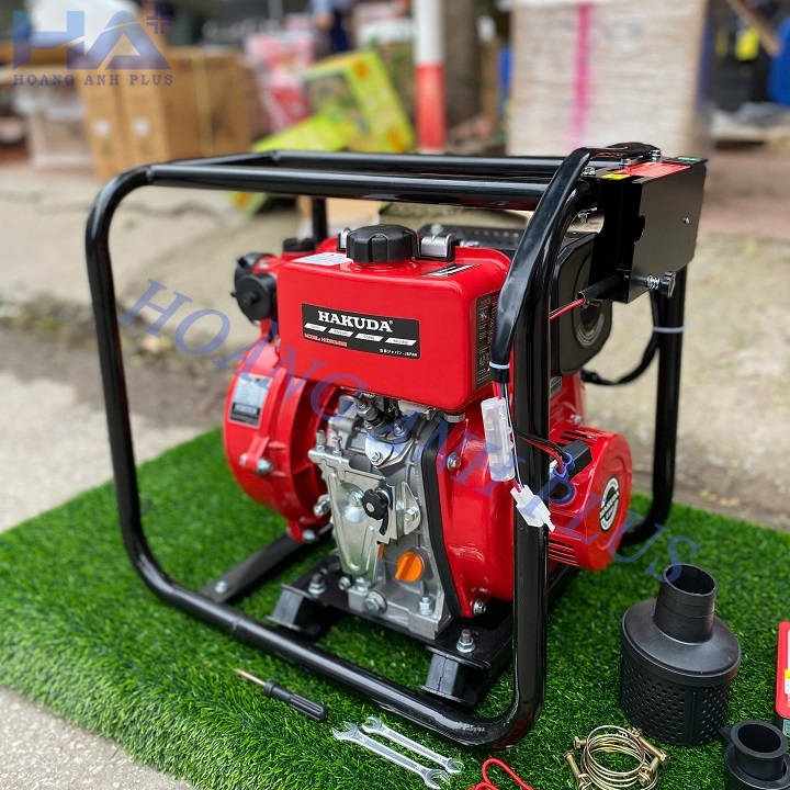 Máy Bơm Nước Chạy Dầu Cứu Hoả Hakuda 6.5HP HKD50MBE Đề