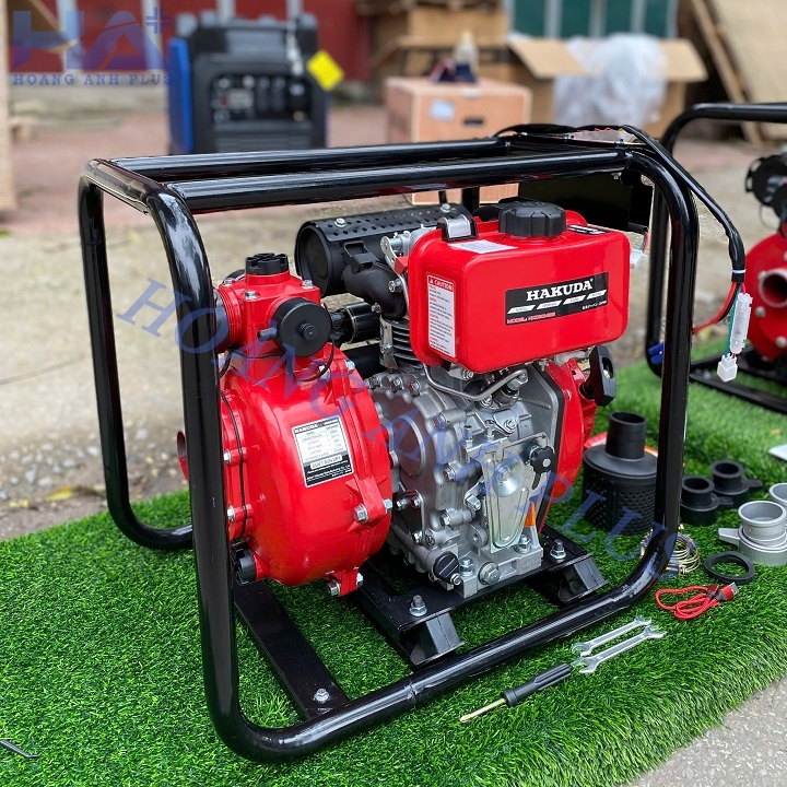 Máy Bơm Nước Chạy Dầu Cứu Hoả Hakuda 6.5HP HKD50MBE Đề