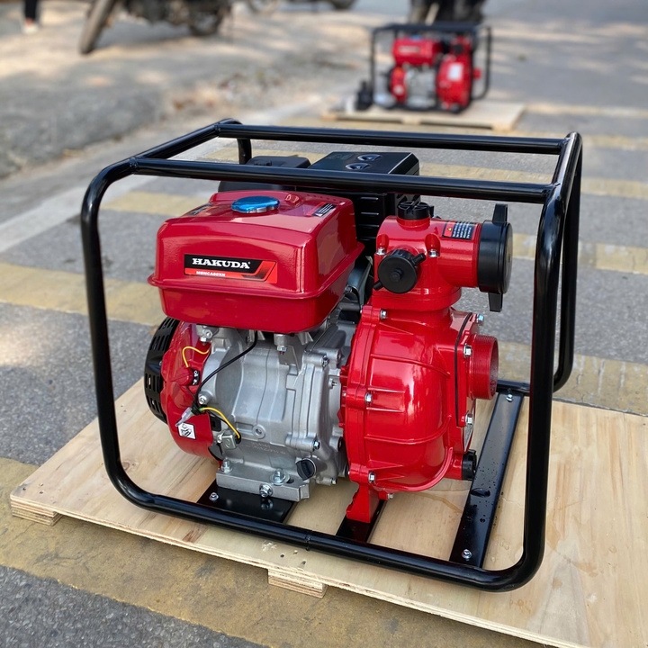 Máy Bơm Nước Chạy Xăng Cứu Hỏa 16HP Hakuda MBNCA80XN