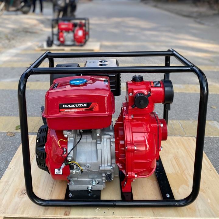 Máy Bơm Nước Chạy Xăng Cứu Hỏa 16HP Hakuda MBNCA80XN