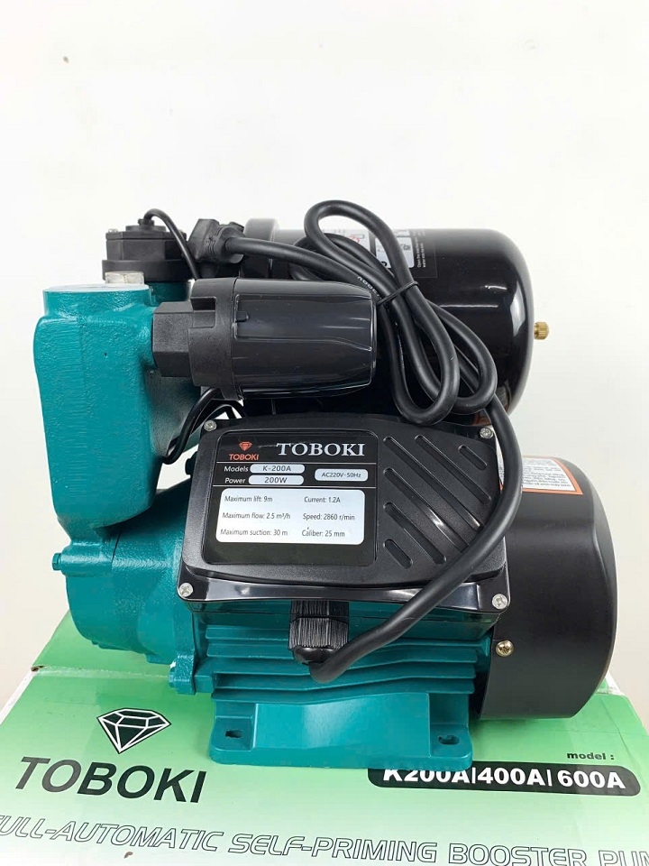 Máy Bơm Tăng Áp Điện Tử 200W Toboki M-200A