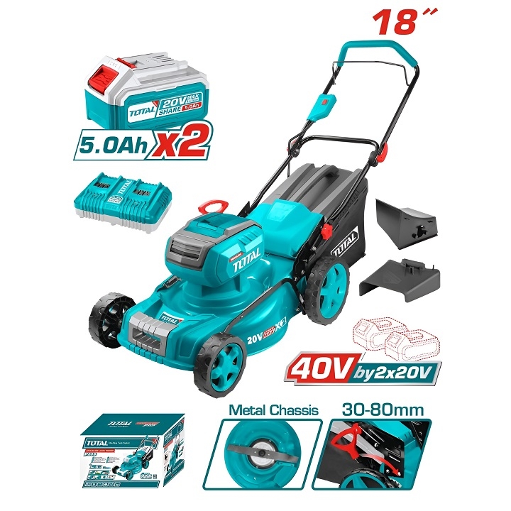 Máy Cắt Cỏ Đẩy Tay Total Chạy Pin Lithium 40V TLMLI20186