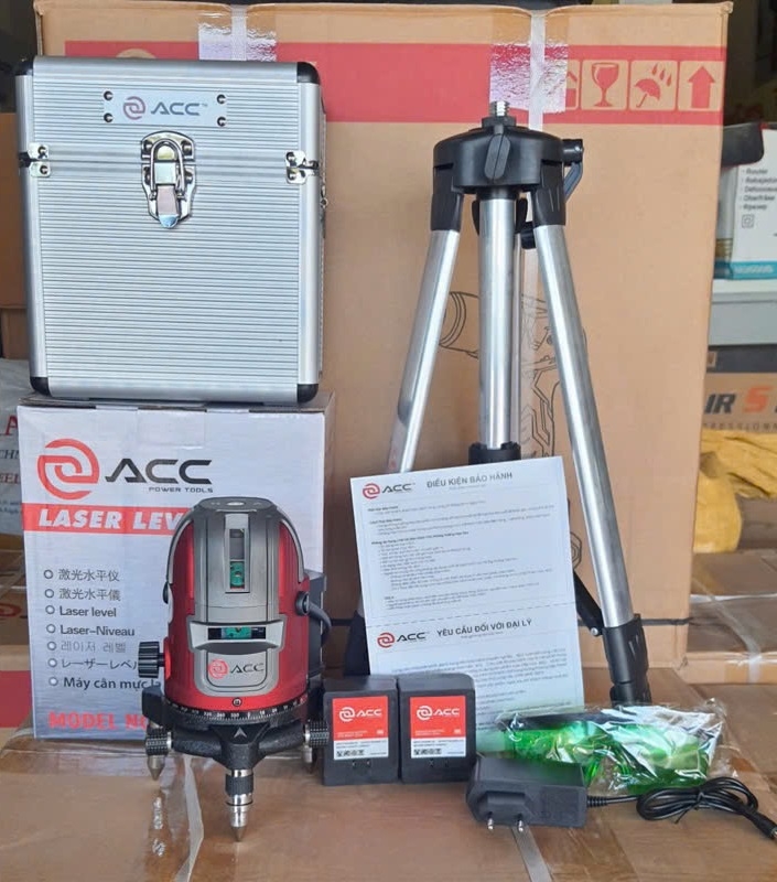 Máy Đo Laser 5 Tia Xanh Bóng Led ACC AC1.5