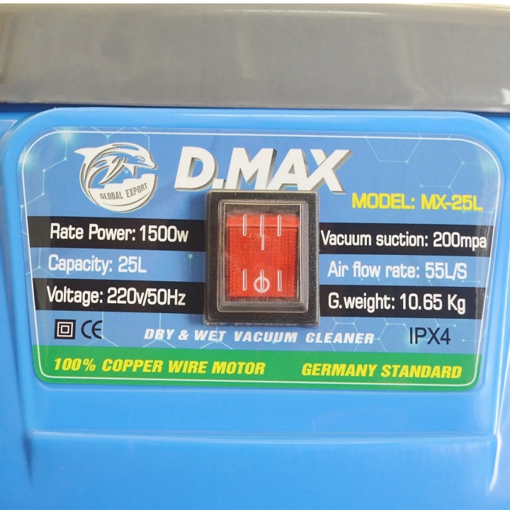 Máy Hút Bụi Công Nghiệp DMAX 25L 1500W MX25L