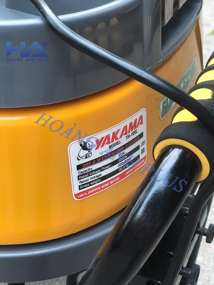 Máy Hút Bụi Công Nghiệp 4500W YAKAMA YA100L 100 Lít 3 Motor