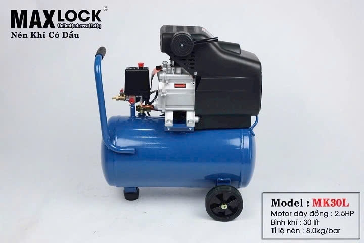 Máy Nén Khí Có Dầu MAXLOCK MK30L 2.5HP 30L