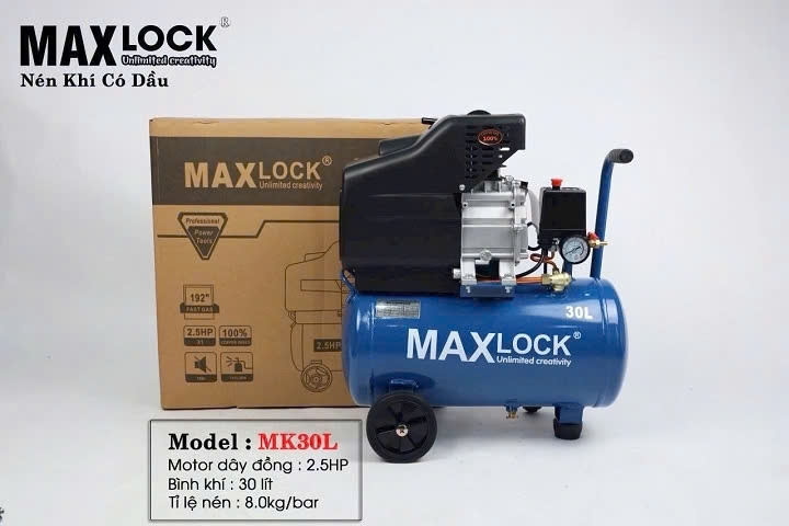 Máy Nén Khí Có Dầu MAXLOCK MK30L 2.5HP 30L