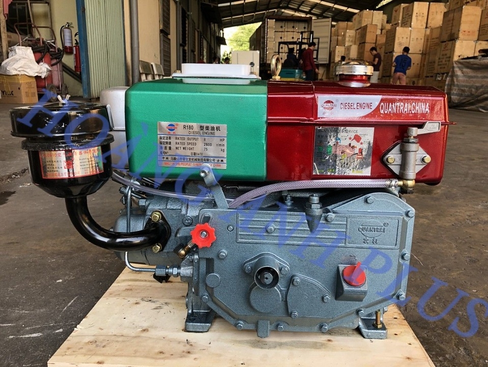 Máy Nổ Dầu Quantrai 8HP QT R180 (D8 Nước)