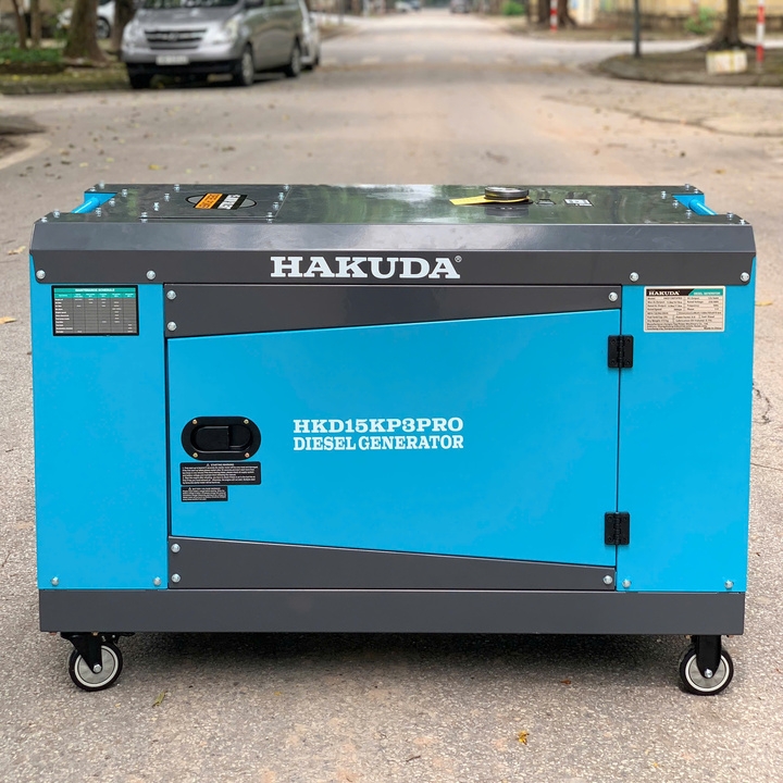 Máy Phát Điện 15KW 3 Pha Chạy Dầu Hakuda HKD15KP3PRO Siêu Cách Âm