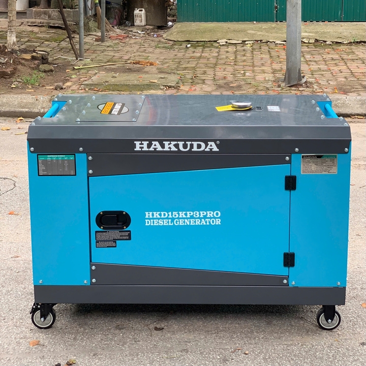 Máy Phát Điện 15KW 3 Pha Chạy Dầu Hakuda HKD15KP3PRO Siêu Cách Âm