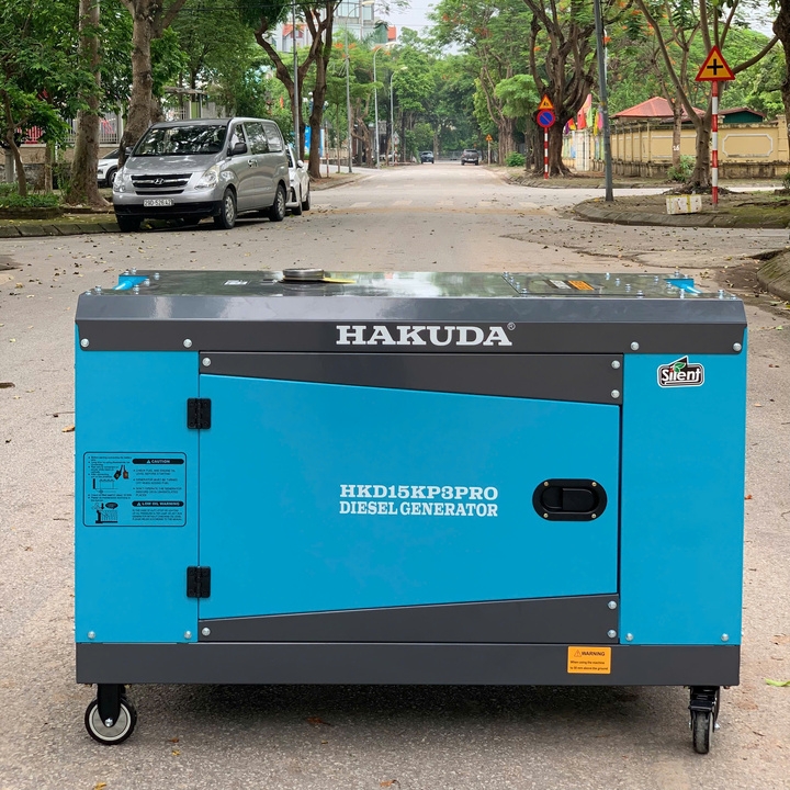 Máy Phát Điện 15KW 3 Pha Chạy Dầu Hakuda HKD15KP3PRO Siêu Cách Âm