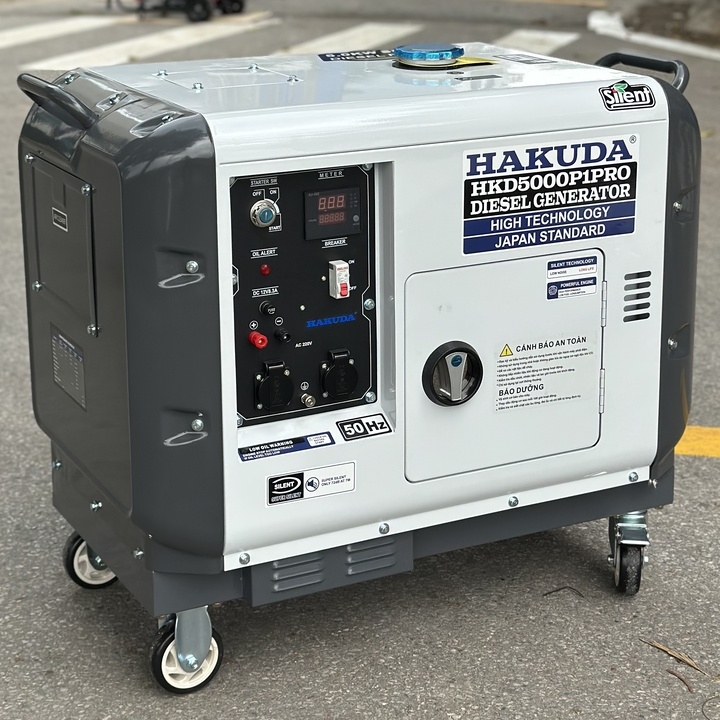 Máy Phát Điện 5KW Chạy Dầu Hakuda HKD5000P1PRO Siêu Cách Âm
