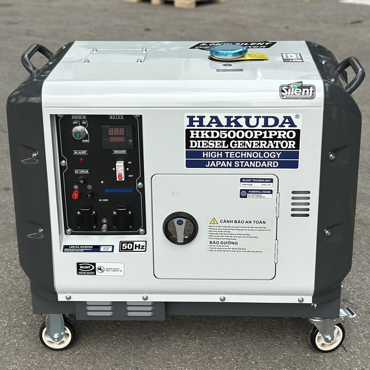 Máy Phát Điện 5KW Chạy Dầu Hakuda HKD5000P1PRO Siêu Cách Âm