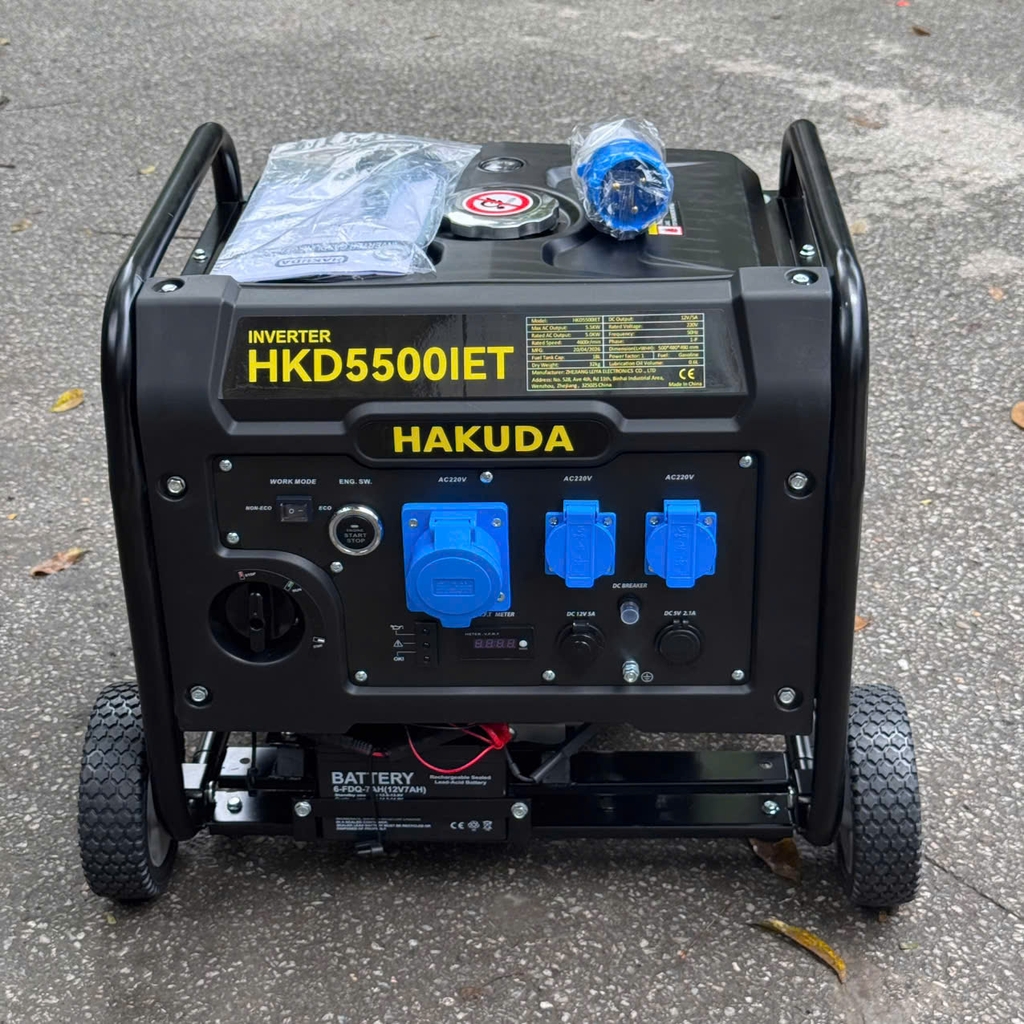 Máy Phát Điện Chạy Xăng 5KW Inverter Hakuda HKD5500IET