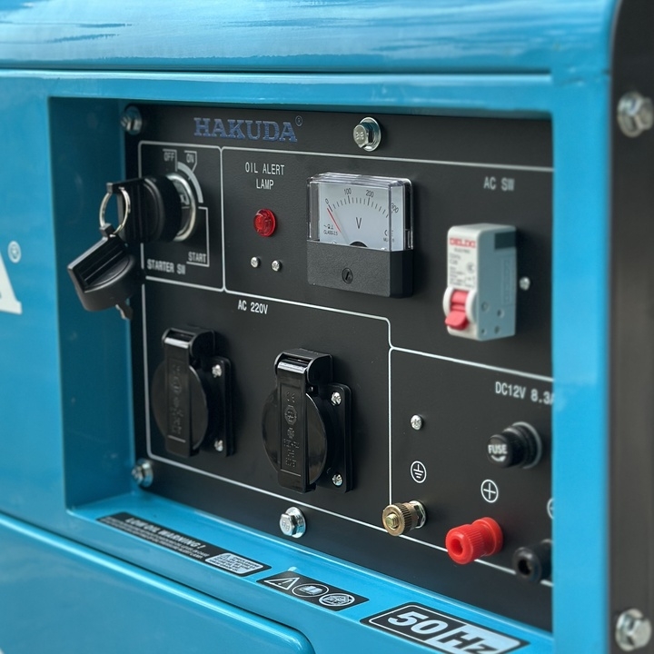 Máy Phát Điện Chạy Dầu 5KW Hakuda HKD5000P1