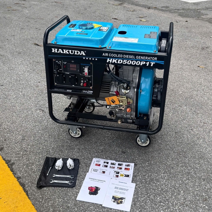 Máy Phát Điện Chạy Dầu 5KW Hakuda HKD5000P1T