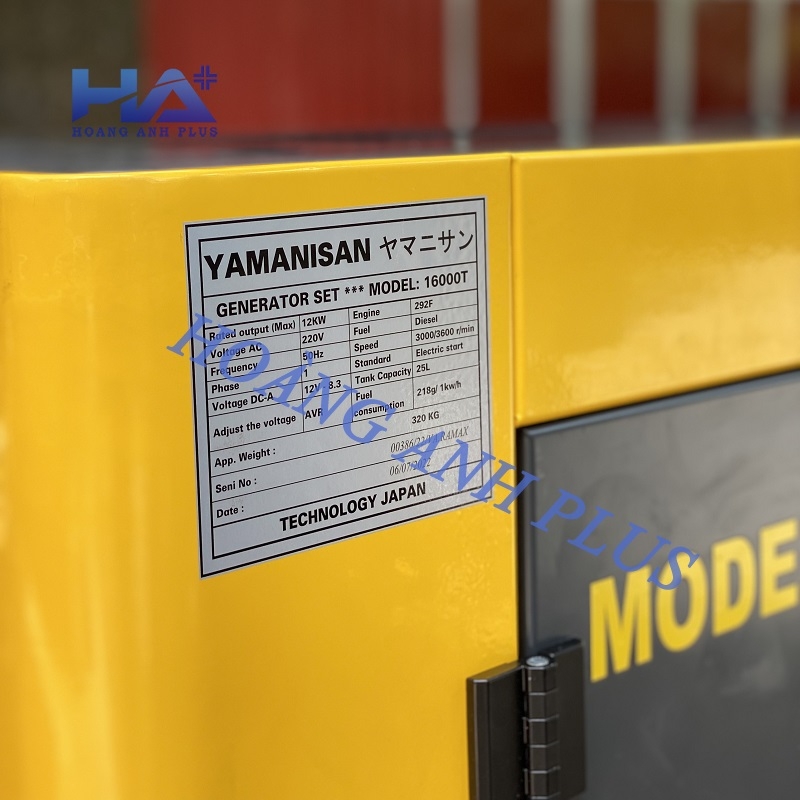 Máy Phát Điện Chạy Dầu 15Kva Yamanisan