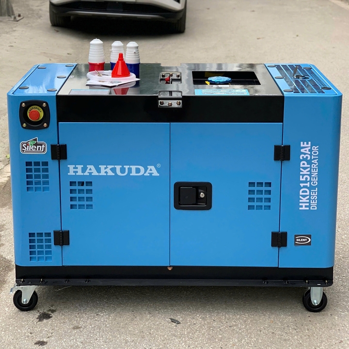 Máy Phát Điện 15KW Chạy Dầu Hakuda HKD15KP3AE Siêu Cách Âm