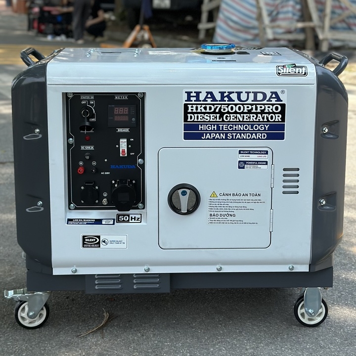 Máy Phát Điện 7KW Chạy Dầu Hakuda HKD7500P1PRO Siêu Cách Âm
