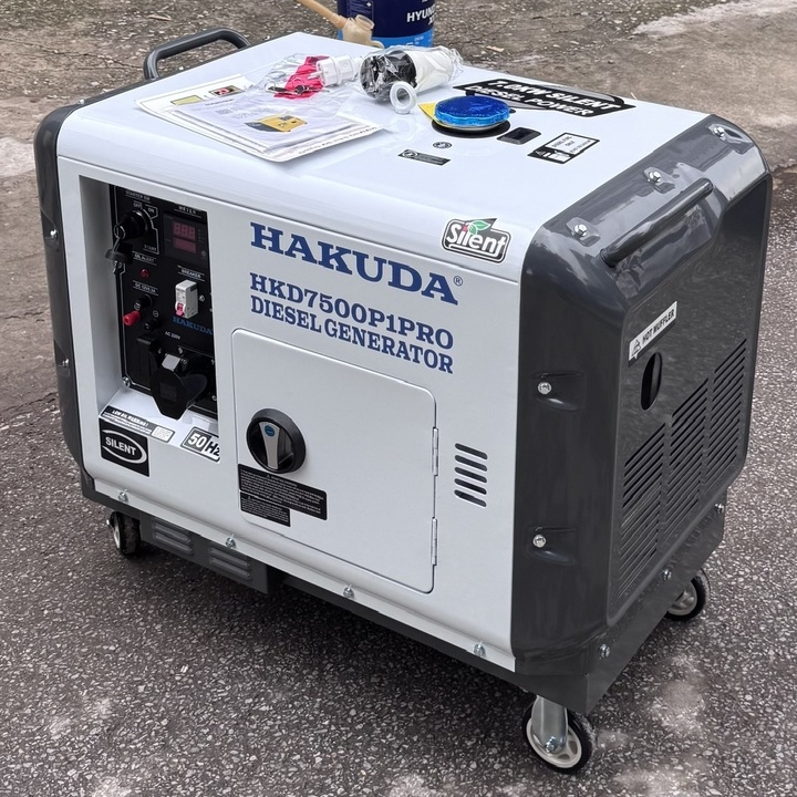 Máy Phát Điện Chạy Dầu 7KW Hakuda HKD7500P1PRO Siêu Cách Âm