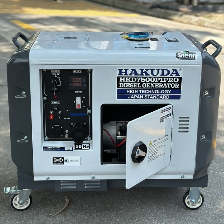 Máy Phát Điện Chạy Dầu 7KW Hakuda HKD7500P1PRO Siêu Cách Âm