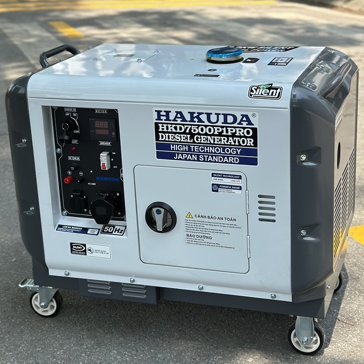 Máy Phát Điện Chạy Dầu 7KW Hakuda HKD7500P1PRO Siêu Cách Âm