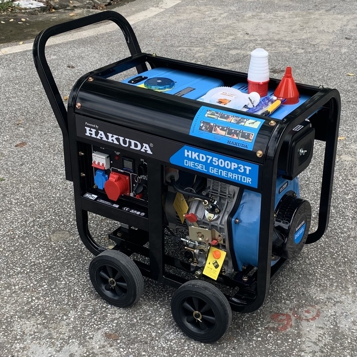 Máy Phát Điện Chạy Dầu Hakuda 7KW HKD7500P3T 3 Pha