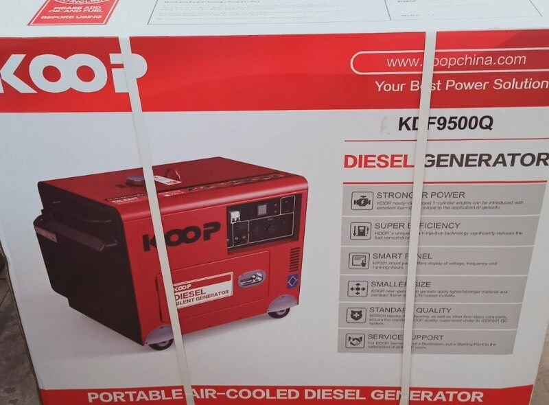 Máy Phát Điện Chạy Dầu Koop 7.5Kw(9.3Kva) KDF9500Q