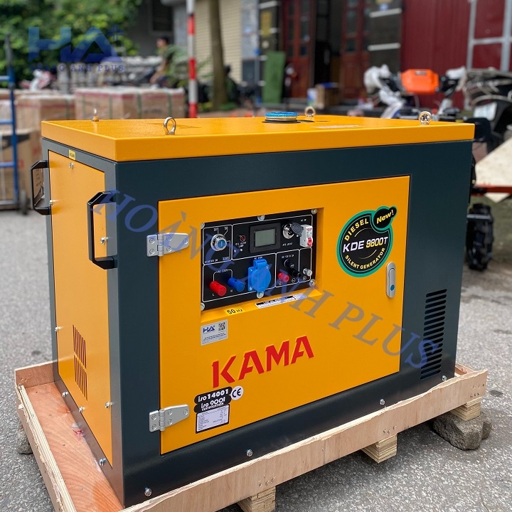 Máy Phát Điện Chạy Dầu 8Kw Kama KDE9800TN Siêu Cách Âm