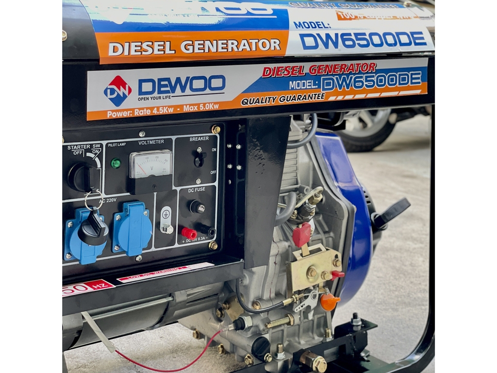 Máy Phát Điện Dầu 5KVA Dewoo DW6500DE