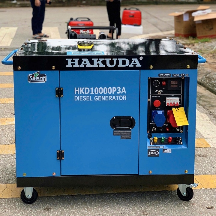 Máy Phát Điện 10KW 3 Pha Chạy Dầu Hakuda HKD10000P3A