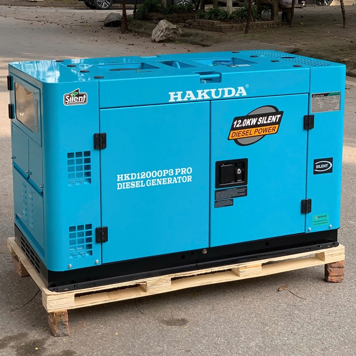 Máy Phát Điện 12Kw Chạy Dầu Hakuda HKD12000P3 PRO 3Pha Siêu Cách Âm