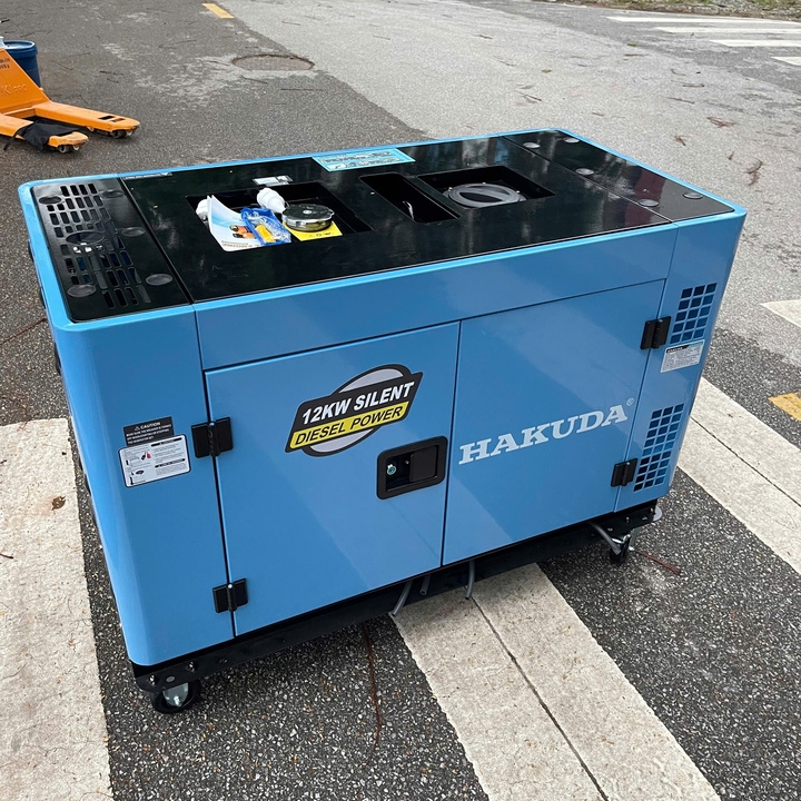 Máy Phát Điện Hakuda 12Kw Chạy Dầu HKD12KP3A 3Pha Siêu Cách Âm