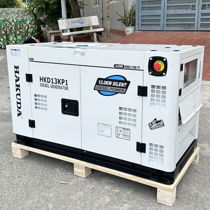 Máy Phát Điện 12KW Hakuda Chạy Dầu HKD13KP1 Siêu Cách Âm