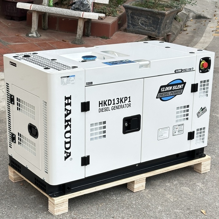 Máy Phát Điện 12KW Hakuda Chạy Dầu HKD13KP1 Siêu Cách Âm